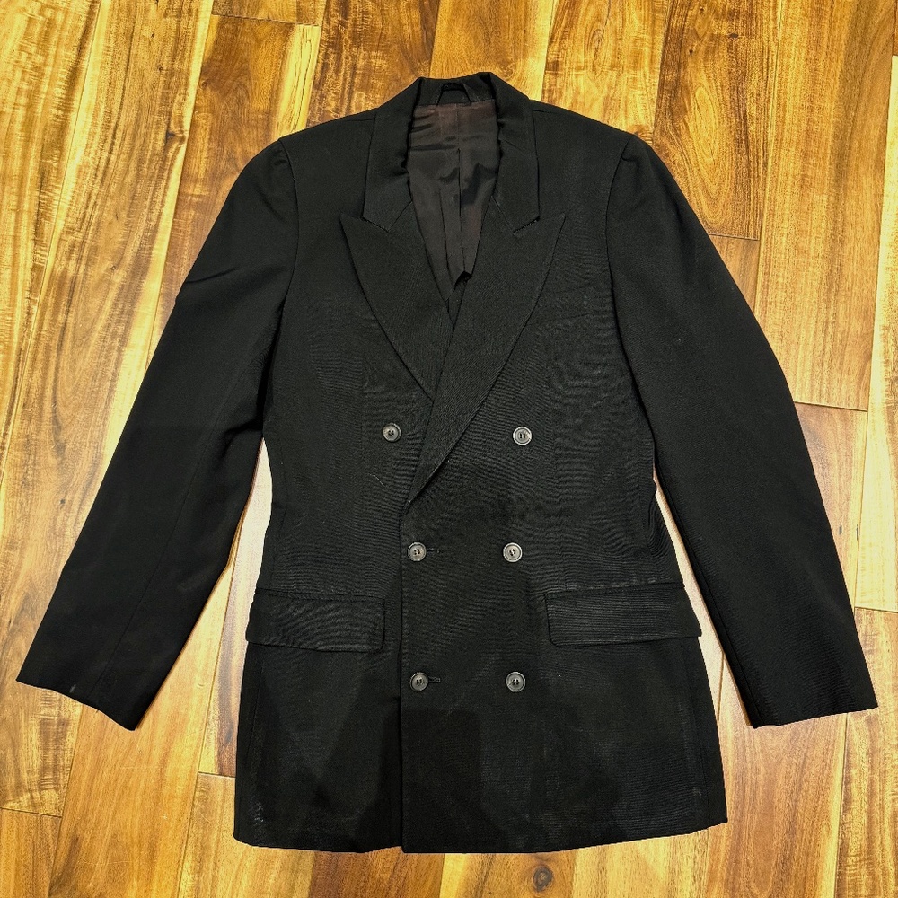 Vintage Maison Margiela men's black double breasted jacket (sz44)